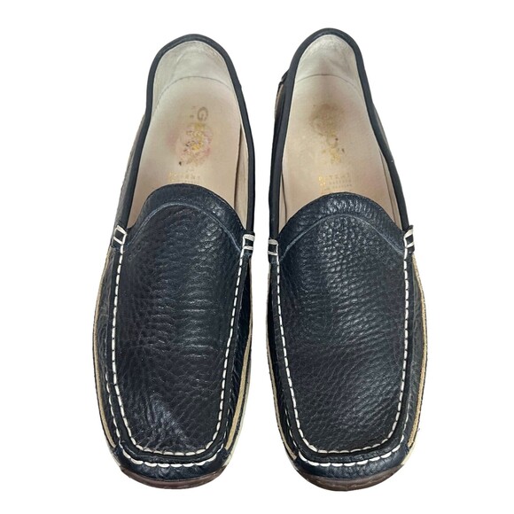 Geox Respira Men's Moc Toe Loafers Shoes  EU 44 / US 11  Blue Leather Slip-ons - Picture 1 of 10